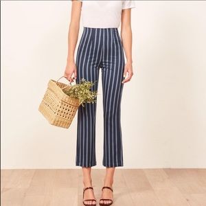 Reformation blue stripe pants